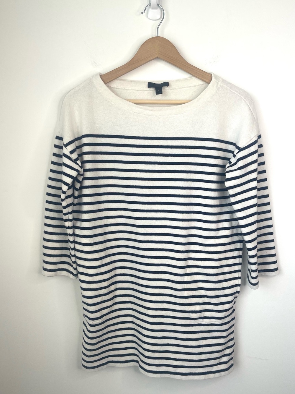J. Crew Navy and White Striped Long Sleeve Dress Size XS